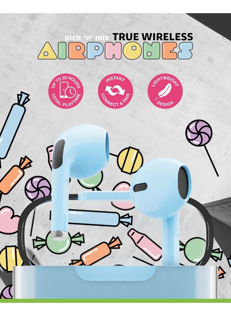 جوس سماعات أذن لاسلكية Juice Pick 'N' Mix - سماعات أذن بلوتوث مع علبة شحن، كابل USB-C، عناصر تحكم باللمس، مدة تشغيل 20 ساعة، مدى 10 أمتار - أزرق - Image 3